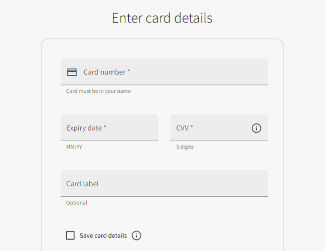 Link a payment: