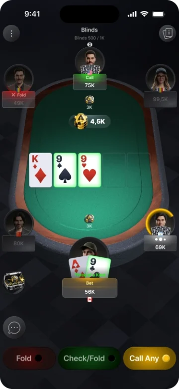 Appeak Poker Table Screenshot