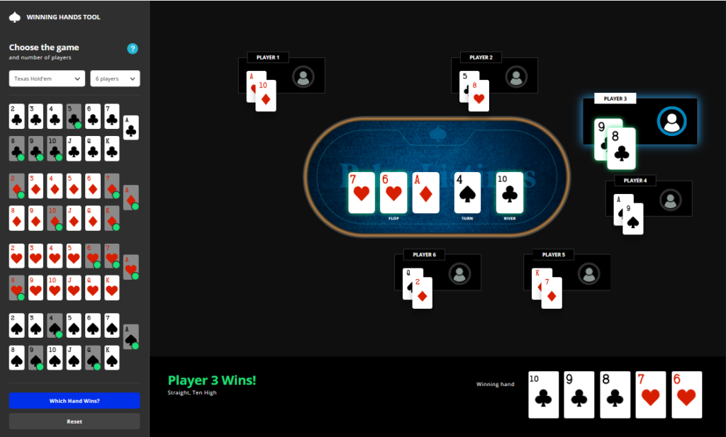 Compare two poker hands against