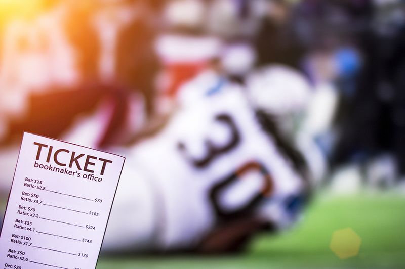 Odds and ticket for betting on American football