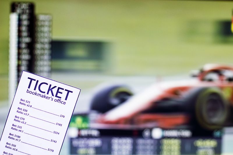 Bookmaker sports betting ticket formula one