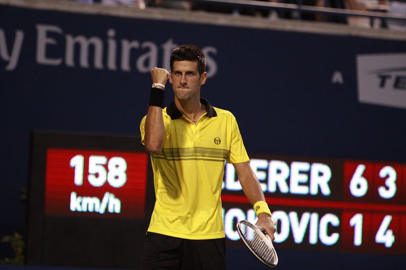 Novak Djokovik winning