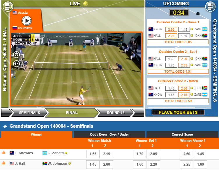 Virtual Sports Section at Betsson