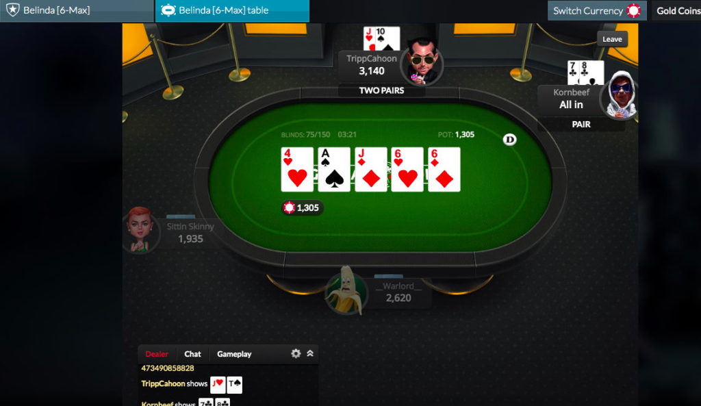 New Jersey Online Poker: Global Poker Poker Table