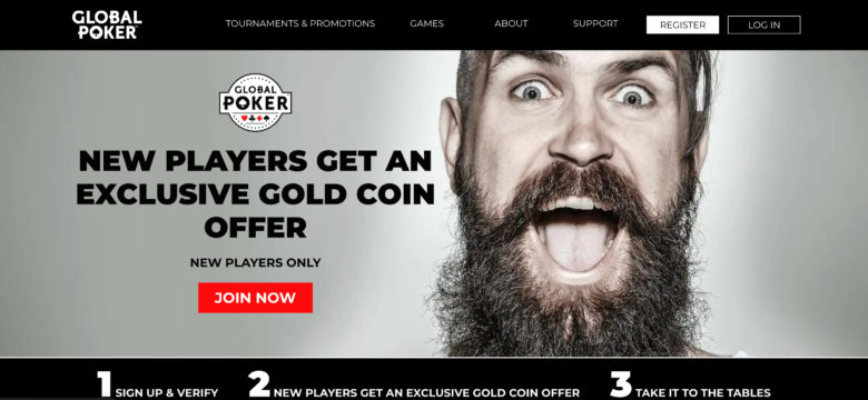 Global Poker exclusive offer for new players