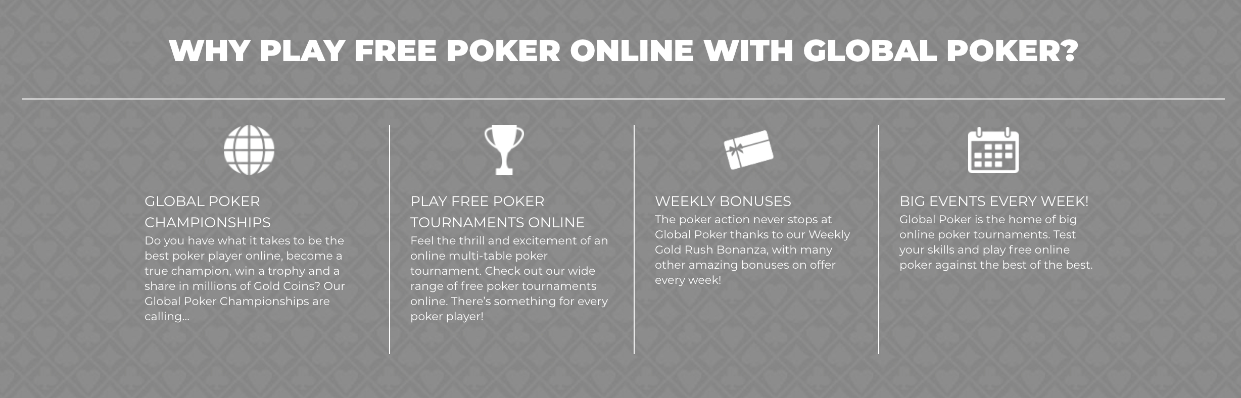 Why play poker at Global Poker