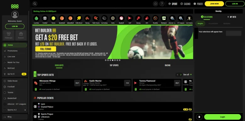 888 Sport official website