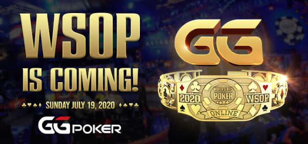 WSOP Onloine Event at GGPoker - 54 bracelets July 19 - Sept 6