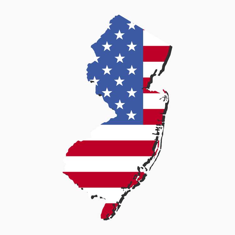 New Jersey poker State Map
