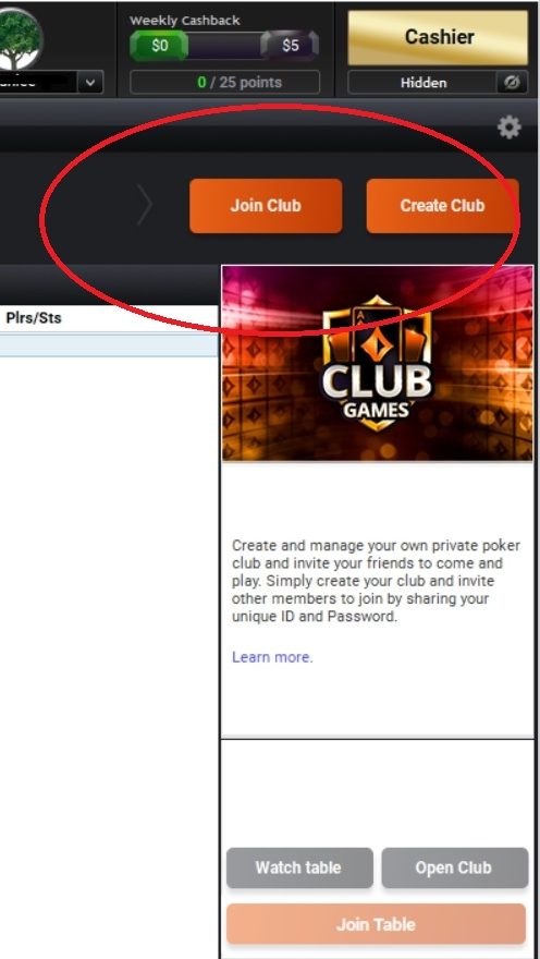 partypoker Private Club to play poker online with friends