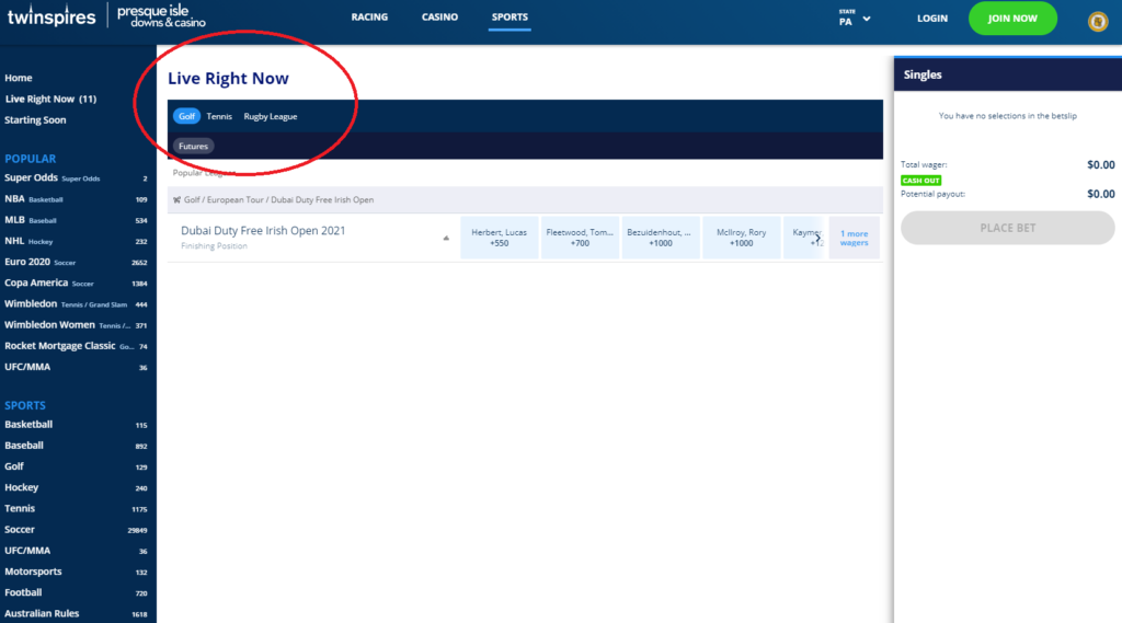 Twinspires Live Betting
