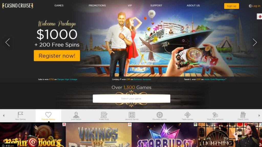 Casino-Cruise-Welcome-Page
