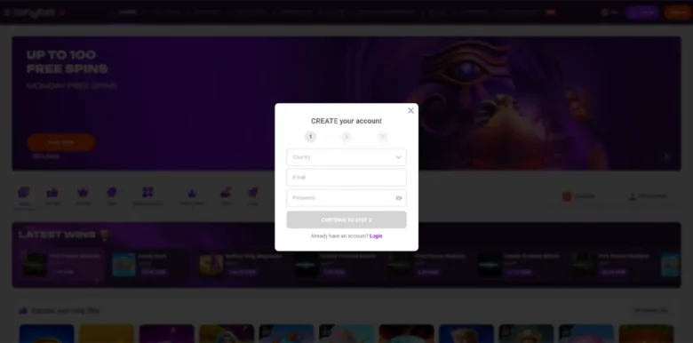 TonyBet Casino sign up