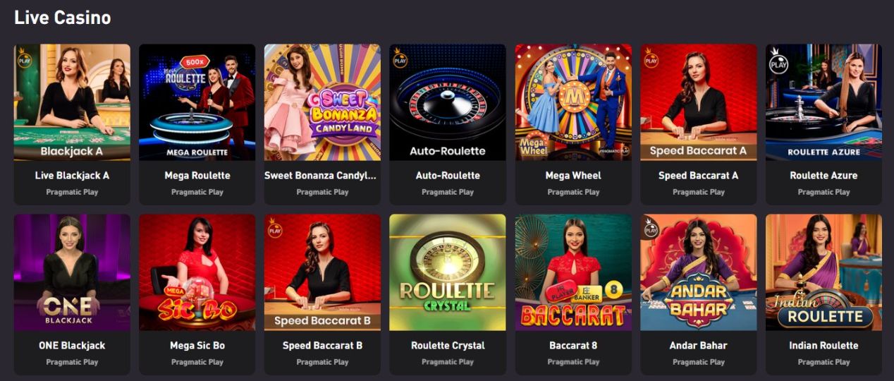 RocketPot Live Casino Selection