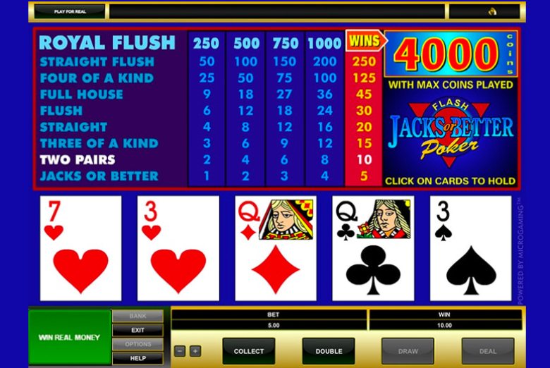 How do I cash out my winnings in Video Poker?