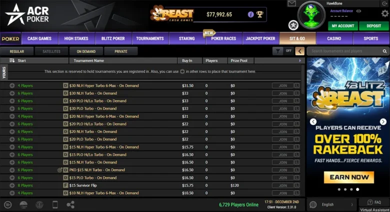 ACR Poker Sit&Go