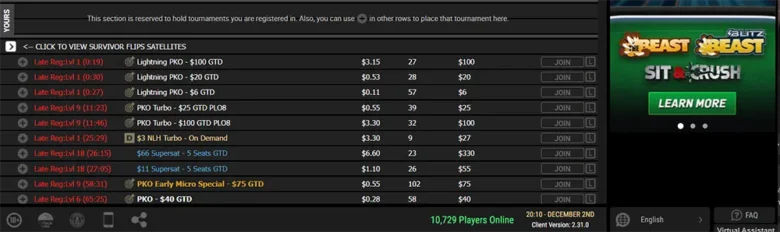ACR Poker Traffic