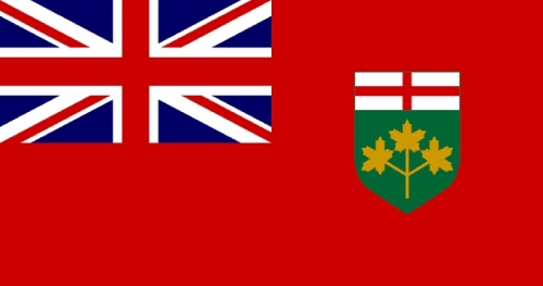 Canada, Ontario flag.
