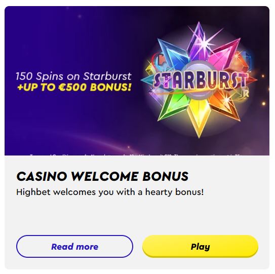 HighBet Casino Welcome Bonus
