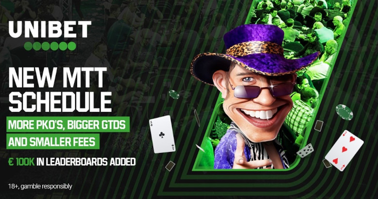 Unibet Increase Guarantees and Lower Fees With New Player-Friendly MTT Schedule