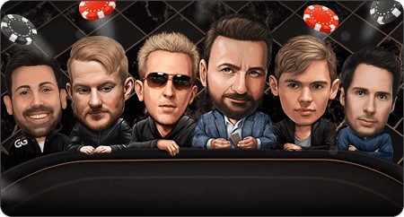 A mash up of GGPoker pro team players.