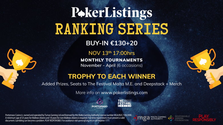 PokerListings Ranking Series at Portomaso Casino Malta