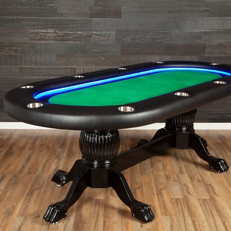 Custom poker table.