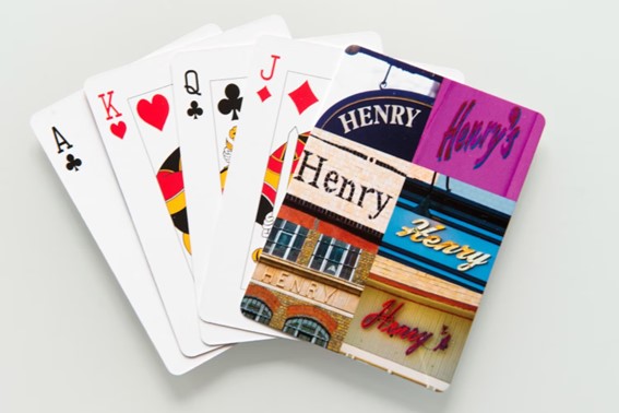 Personalized poker cards.