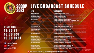 SCOOP 2021 Live Broadcast Schedule.