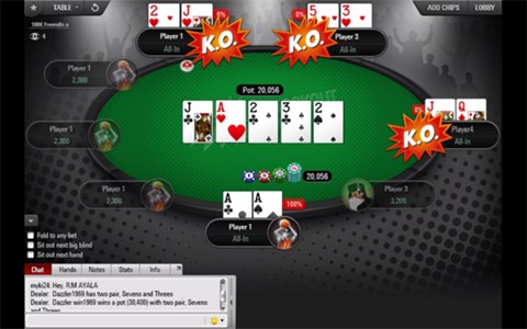 4-way All-In on PokerStars.
