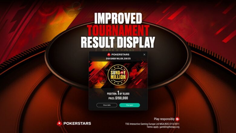 Improved Tournament Display at PokerStars.