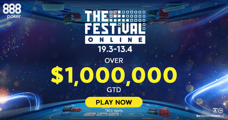 It’s Back and It’s Bigger… $1M to Be Won in the Festival Online at 888POKER  