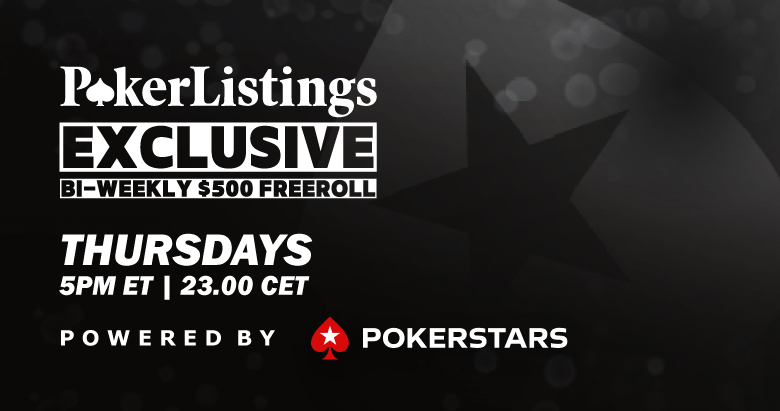 PokerListings Powers on With Bi-weekly $500 GTD Freerolls at PokerStars