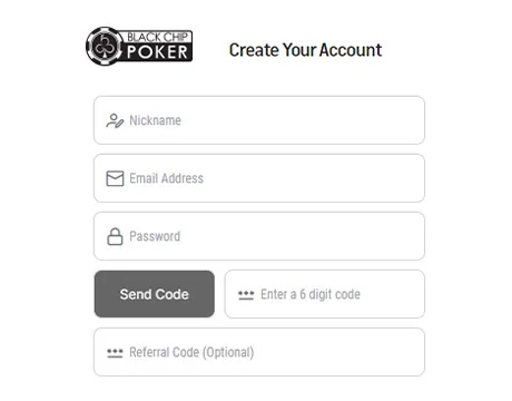 Create Your Black Chip Poker Account: