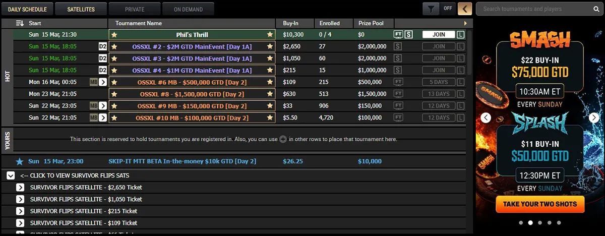 Black Chip Poker Tournaments