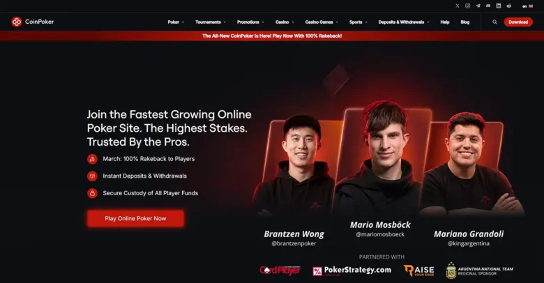 CoinPoker Home Page