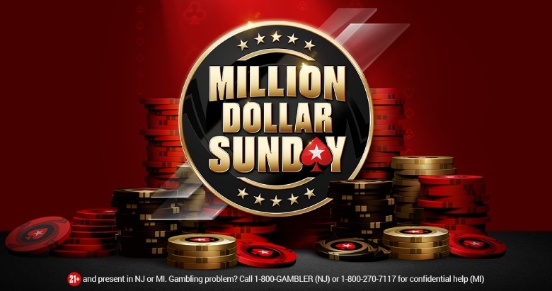 Great news for US poker fans: $1M to be won in Million Dollar Sunday at PokerStars