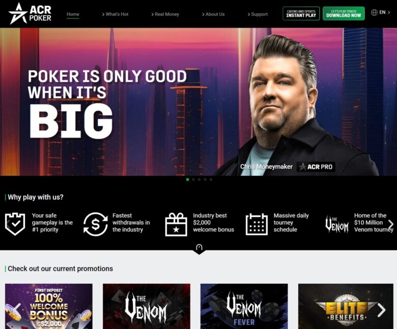 ACR Poker Homepage 2023