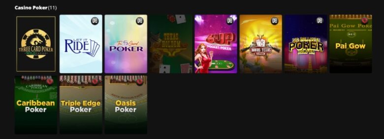 Wild Casino Poker Games