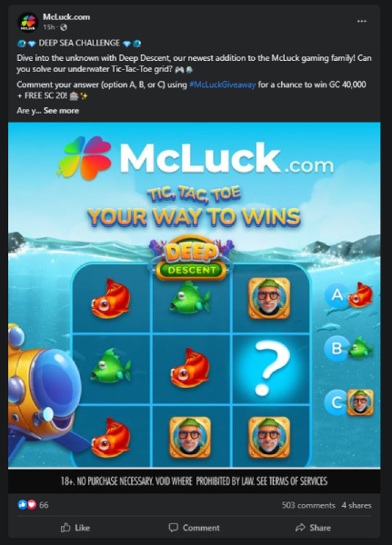 McLuck social competitions