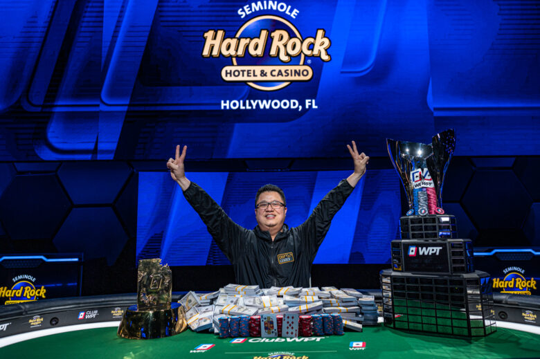 Florida Online Poker: WPT SHRPO 2023 Bin Wang at Hard Rock Casino in Florida
