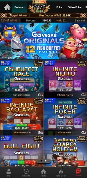 GGPoker casino games featured lobby