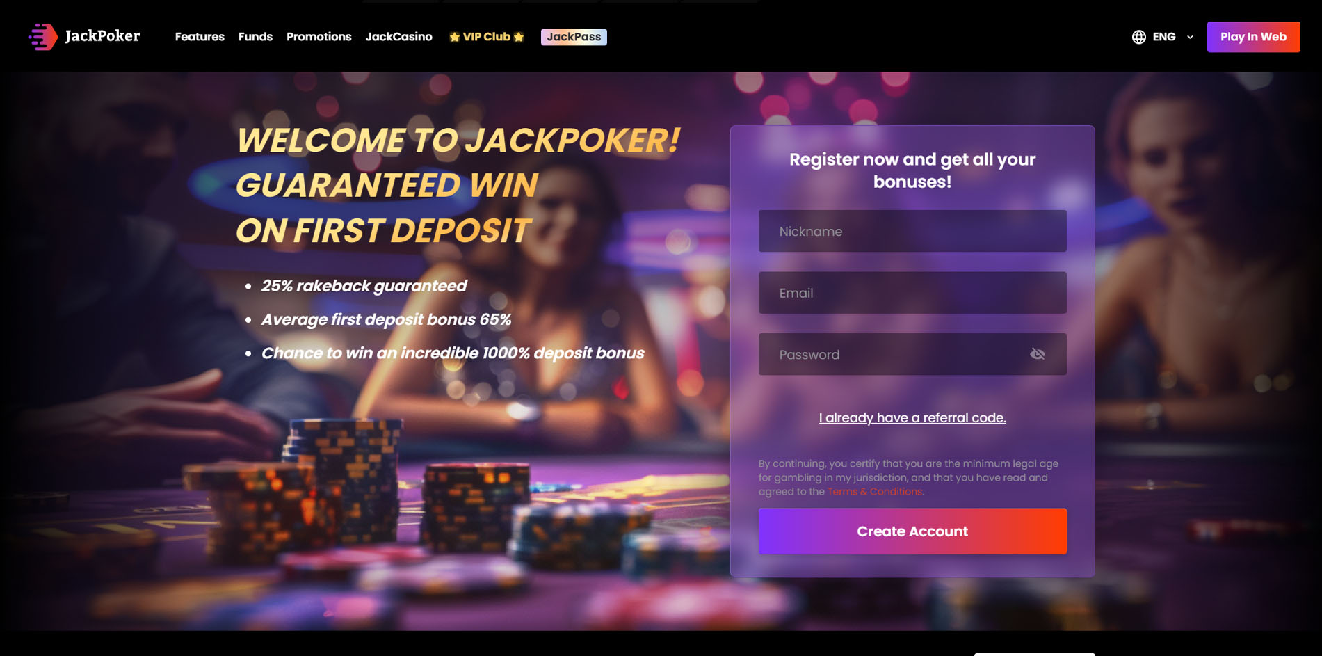 JackPoker Review & Rakeback Deal for 2025