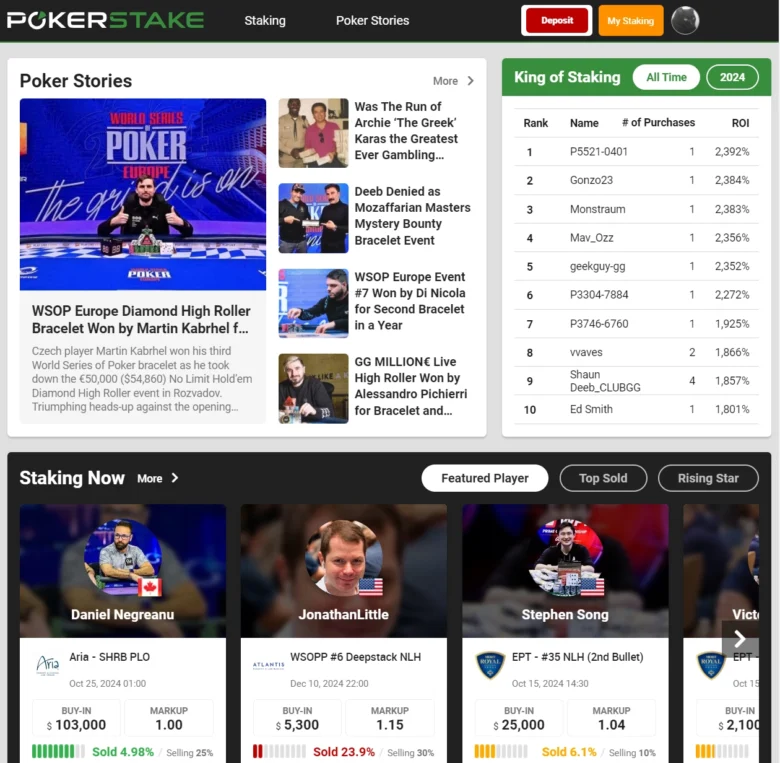 Pokerstake Main Page