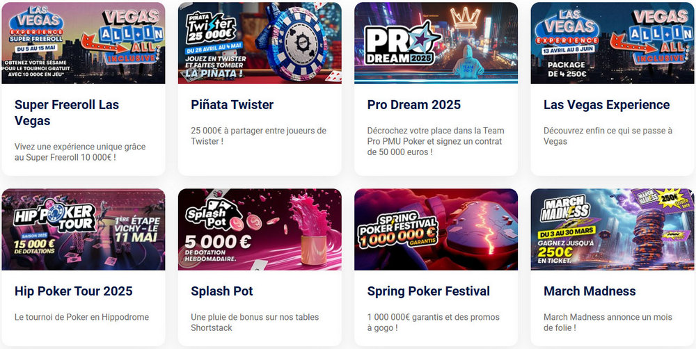 PMU Poker Promotions section