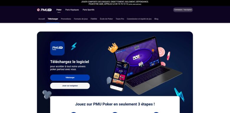 PMU Poker website