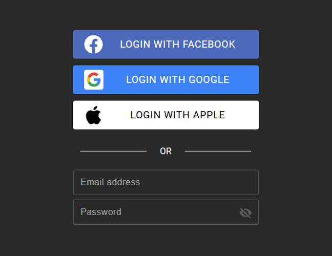 Enter your login details or sign in using other methods: