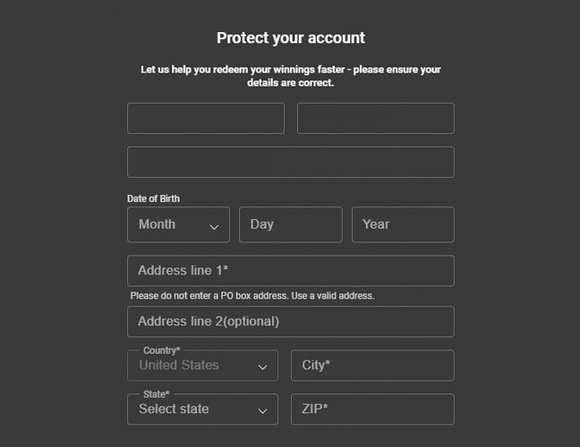 Enter Your Personal Details: