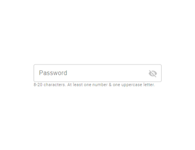 Create a Password: