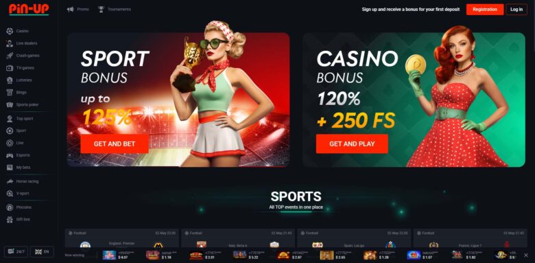 Pin-Up Casino website